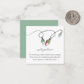 Carte De Correspondance Insérez les détails de l'échange de cadeaux (Devant/Arrière en situation)