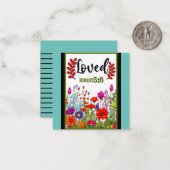 Carte De Correspondance Inspiration florale rétrospective (Devant/Arrière en situation)