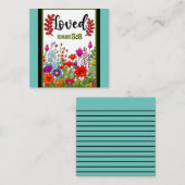 Carte De Correspondance Inspiration florale rétrospective (Devant / Derrière)