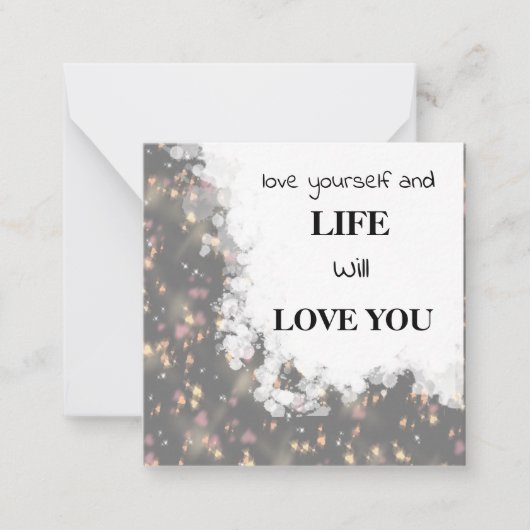 Carte De Correspondance *~ Inspirer AP62 Kindness LOVE SELF Note Card (Devant)