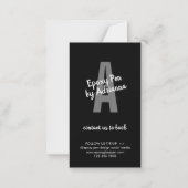 Carte De Correspondance Instructions de Black Care pour le stylo époxy (Dos)