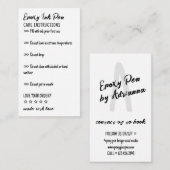 Carte De Correspondance Instructions de soin simples pour stylo époxy (Devant / Derrière)