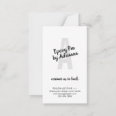 Carte De Correspondance Instructions d'entretien pour stylo époxy (Dos)