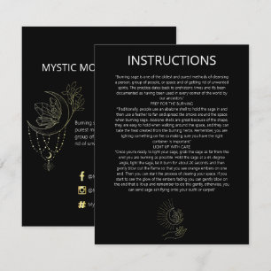 Carte De Correspondance Instructions pour le nettoyage de la lune mystique