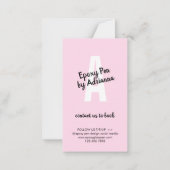 Carte De Correspondance Instructions pour les soins roses pour stylo époxy (Dos)