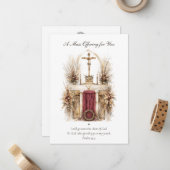 Carte De Correspondance Intentions de messe catholique traditionnelle  (Devant/Arrière en situation)