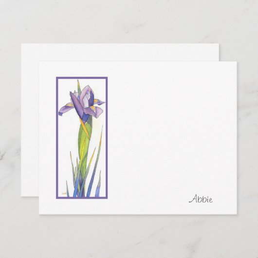 Carte De Correspondance Iris (Devant / Derrière)