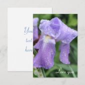 Carte De Correspondance Iris assez humide. (Devant / Derrière)