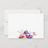 Carte De Correspondance Iris violet et rouge personnalisé (Dos)