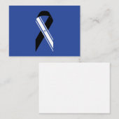 Carte De Correspondance Israël drapeau noir ruban mémorial bleu Hanoukka (Devant / Derrière)