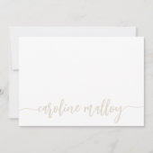 Carte De Correspondance Ivoire | Nom Scripté Moderne Personnalisé (Devant)