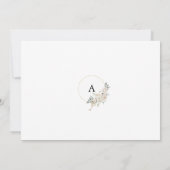 Carte De Correspondance Ivory Elegant Garden Floral Stationery Note Card (Dos)