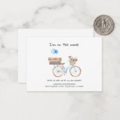 Carte De Correspondance J'ai déménagé Aquarelle Chic Moving House (Devant/Arrière en situation)