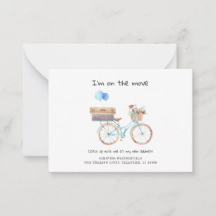 Carte De Correspondance J'ai déménagé Aquarelle Chic Moving House
