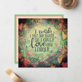 Carte De Correspondance J'Aimerais Vous Rencontrer Tôt Anniversaire (Devant/Arrière en situation)