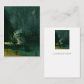 Carte De Correspondance James Whistler - Nocturne en noir et or (Devant / Derrière)