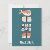 Carte De Correspondance Japanese Sushi Personalized (Devant)