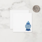 Carte De Correspondance Jar de gingembre bleu et blanc (Devant/Arrière en situation)