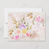 Carte De Correspondance Jardin de fleurs roses Papeterie personnalisée (Dos)