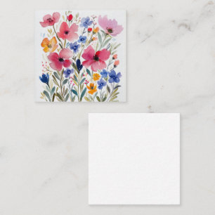 Carte De Correspondance Jardin des fleurs de l'aquarelle