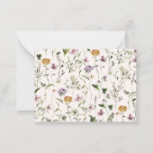 Carte De Correspondance Jardin Fleur sauvage de l'aquarelle monogramme (Dos)