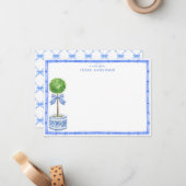 Carte De Correspondance Jardin opiaire en bambou | Chinoiserie (Devant/Arrière en situation)