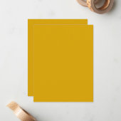 Carte De Correspondance Jaune Moutarde (Devant/Arrière en situation)