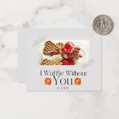 Carte De Correspondance Je me gaufre sans toi (Devant/Arrière en situation)