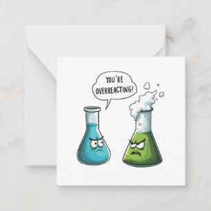 Carte De Correspondance Je pense que vous surréagissez à la science Nerd a