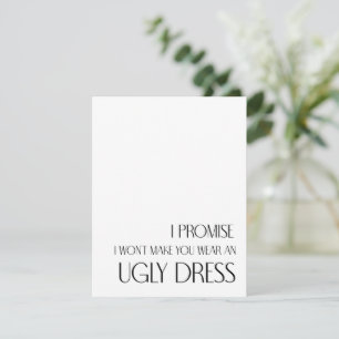 Carte De Correspondance Je promets que je ne te ferai pas porter une robe