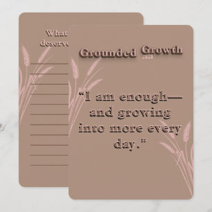 Carte De Correspondance Je Suis Assez Dusty Rose Affirmation De Croissance
