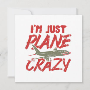 Carte De Correspondance Je suis juste avion Crazy avion avion cadeau avion