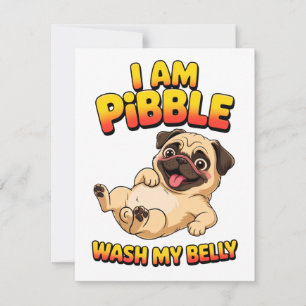 Carte De Correspondance Je Suis Pibble Lavez Mon Ventre