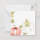 Carte De Correspondance Je suis reconnaissante de remercier Thanksgiving N (Dos)