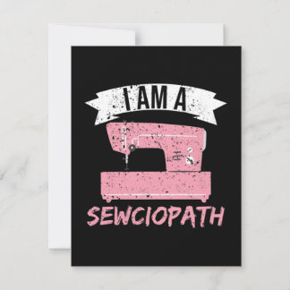 Carte De Correspondance Je suis Sewciopath Sewing Quilting
