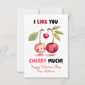 Carte De Correspondance Je t'aime beaucoup Classe Saint-Valentin (Devant)