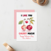 Carte De Correspondance Je t'aime beaucoup Classe Saint-Valentin (Devant/Arrière en situation)