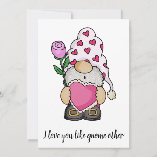 Carte De Correspondance Je t'aime comme gnome autre amour valentin (Devant)