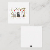 Carte De Correspondance "Je t'aime" en langue des signes du chat (Devant / Derrière)