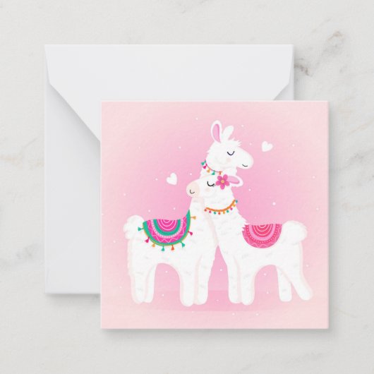 Carte De Correspondance Je t'aime lama (Devant)