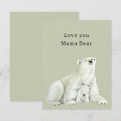 Carte De Correspondance Je t'aime maman ours (Devant / Derrière)
