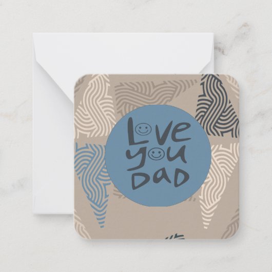 Carte De Correspondance Je t'aime Papa (Devant)