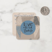 Carte De Correspondance Je t'aime Papa (Devant/Arrière en situation)