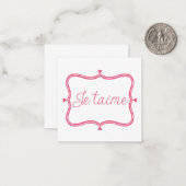 Carte De Correspondance Je taime piink (Devant/Arrière en situation)