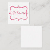 Carte De Correspondance Je taime piink (Devant / Derrière)