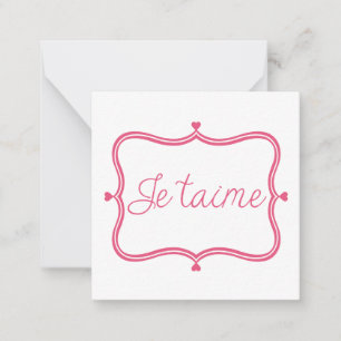 Carte De Correspondance Je taime piink