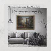 Carte De Correspondance Je t'aime plus chaque jour (Devant / Derrière)