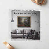 Carte De Correspondance Je t'aime plus chaque jour (Devant/Arrière en situation)