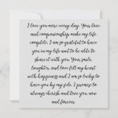 Carte De Correspondance Je t'aime plus chaque jour (Dos)