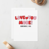 Carte De Correspondance Je t'aime plus (sérieusement je t'aime) (Devant/Arrière en situation)